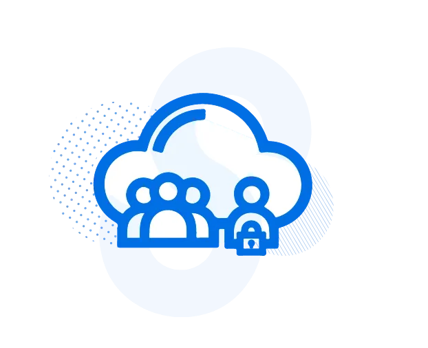 Icon representing hybrid cloud